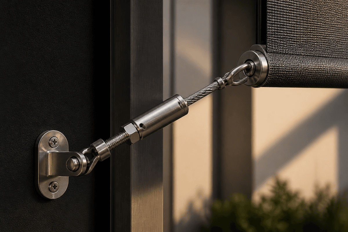 Cable tensor con herraje para enrollable exterior