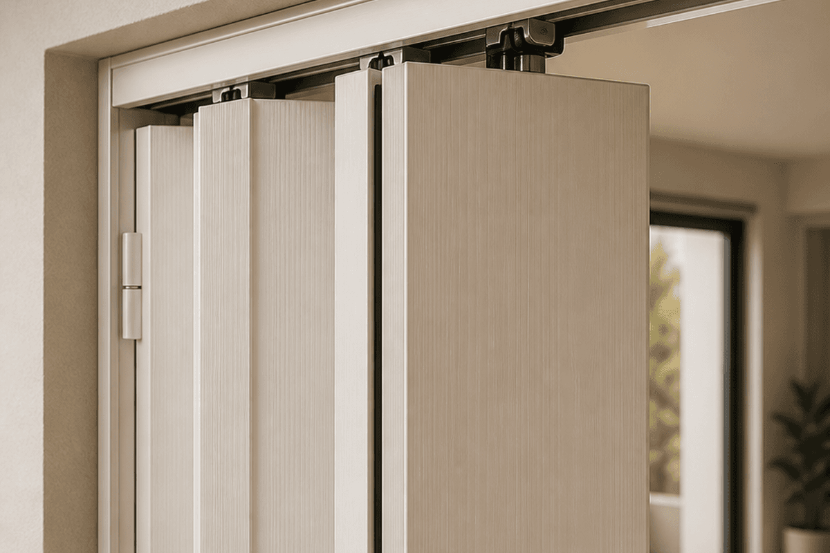 Instalación de puerta plegable sin obra pesada