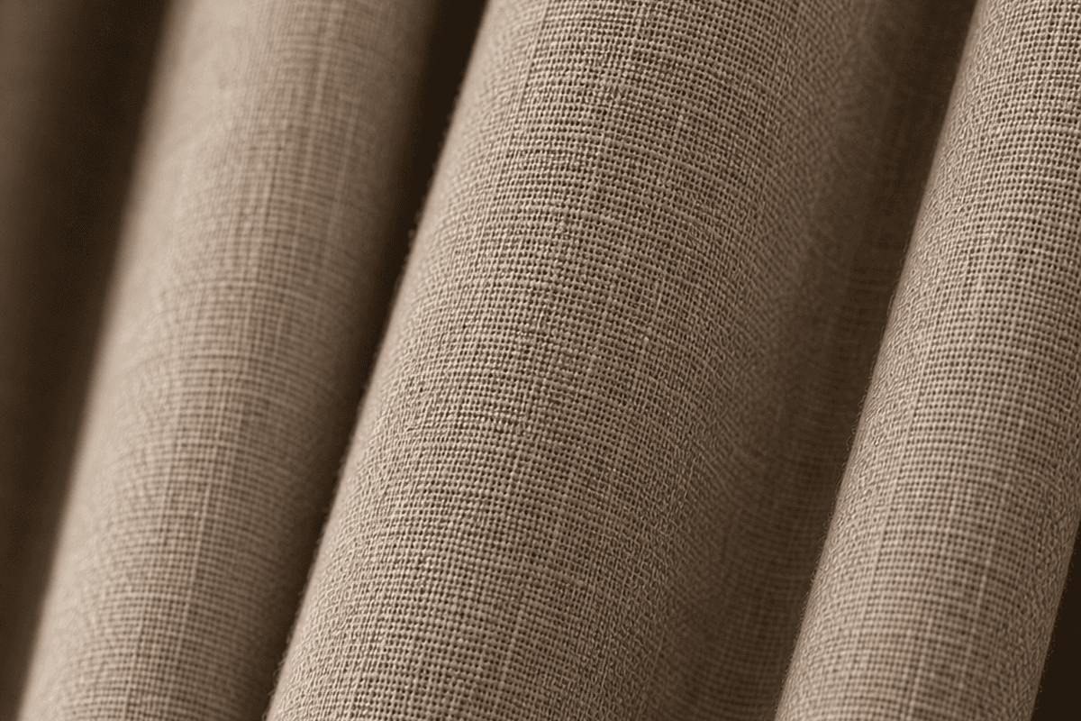 Detail of texture and drape on a traditional curtain
